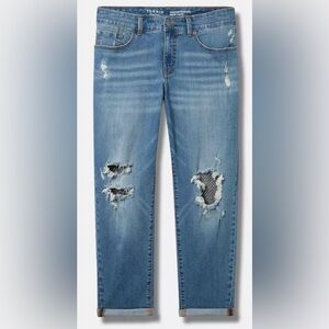Torrid Perfect Boyfriend Ankle Vintage Stretch Mid-Rise Jeans